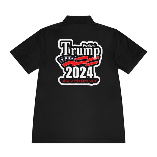 Trump 2024 MAGA 100% Polyester Polo - Assorted Colors