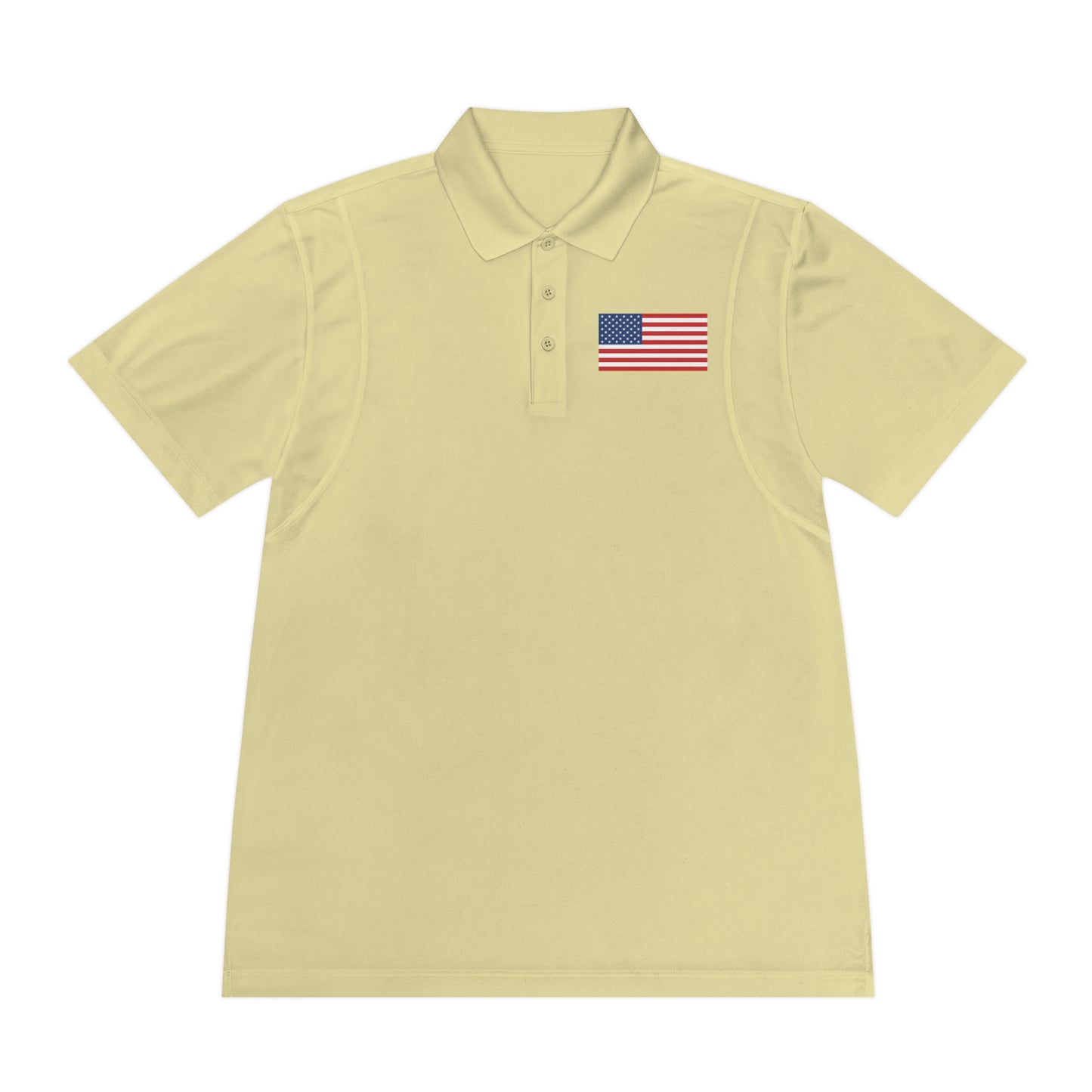 Men's US Flag 100% Polyester Polo - Assorted Colors