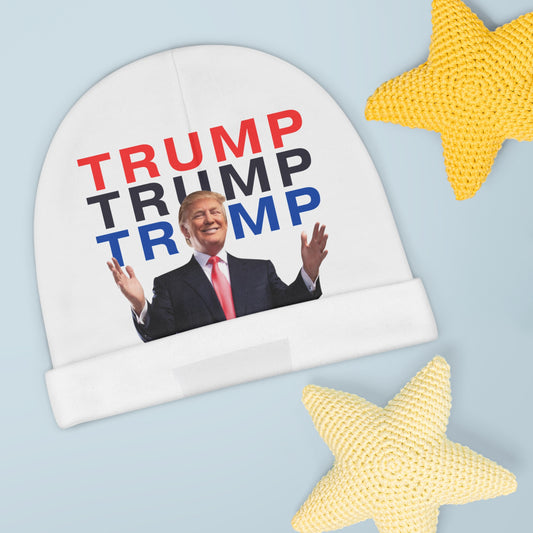 Trump Resilience White Baby Beanie