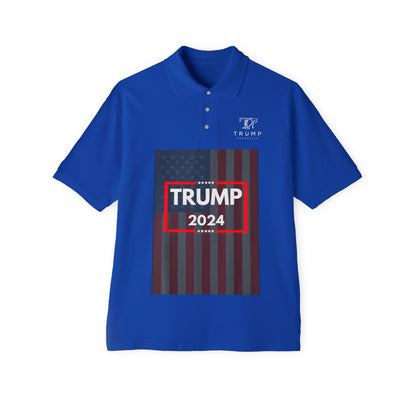 Trump 2024 Flag Design 100% Cotton Polo - Assorted Colors