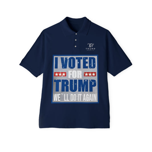 I Voted For Trump 100% Cotton Polo - Assorted Colors