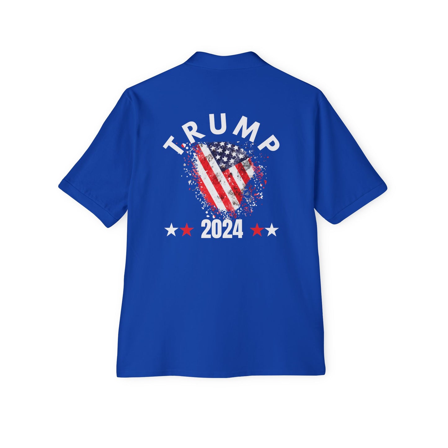 Trump 2024 Flag Design 100% Cotton Polo - Assorted Colors