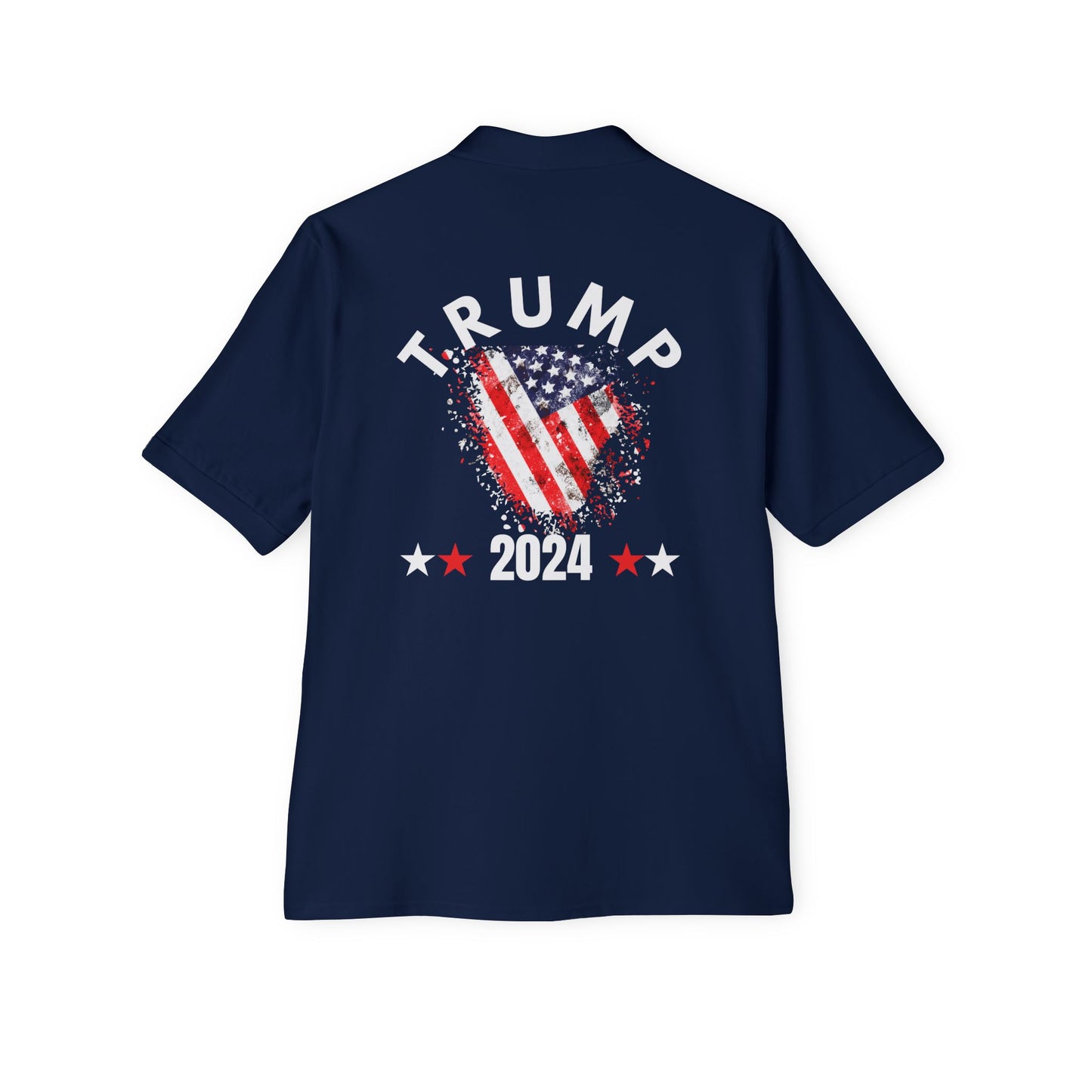 Trump 2024 Flag Design 100% Cotton Polo - Assorted Colors