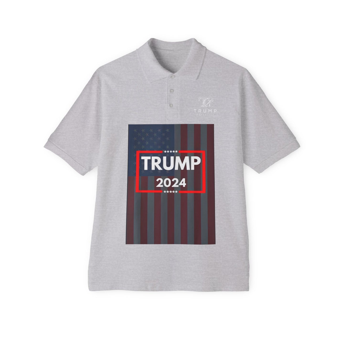 Trump 2024 Flag Design 100% Cotton Polo - Assorted Colors